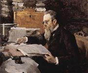 Valentin Serov Portrait of Nikolai Rimsky Korsakov 1898 oil painting artist